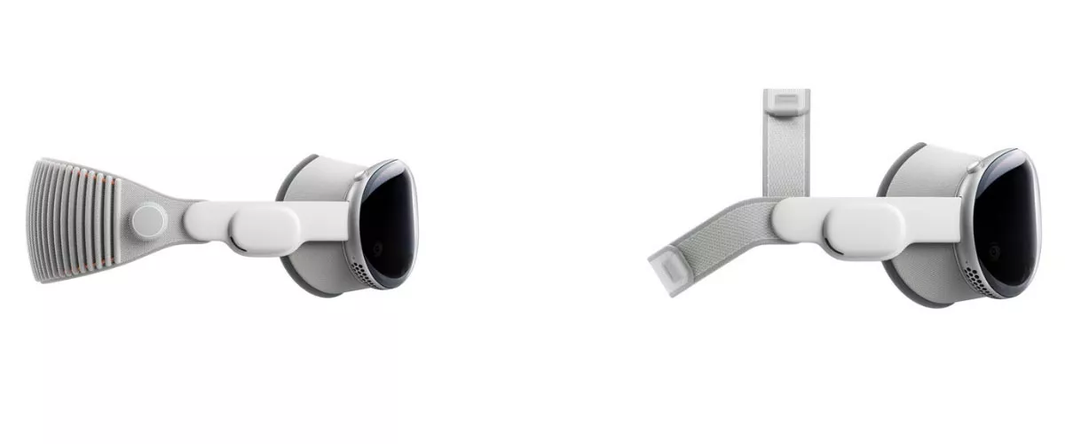 Крепления Solo Knit Band (слева) и Dual Loop Band (справа) Apple Vision Pro